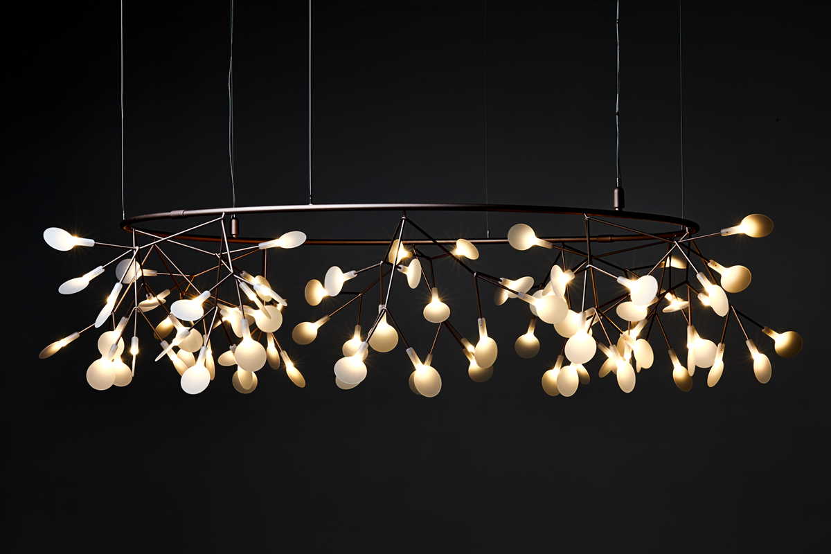 Heracleum The Big O suspension light front view black background